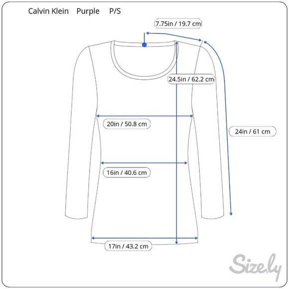 Calvin Klein Petites Womens Deep V Neck Purple Metallic Knit Wrap Blouse Top P/S - Picture 8 of 8